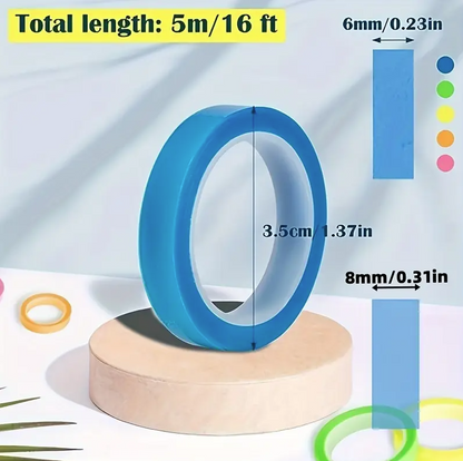 GlowMark Strips – 5 Neon Self-Adhesive Page Markers